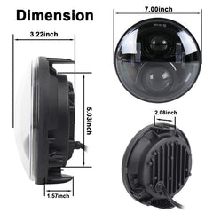 7 inch Round LED Motorcycle Headlight Modified Spotlight for Honda, For Honda, For Honda Silver