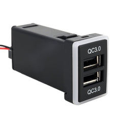 Car QC3.0 Fast Charge USB Interface Modification Charger for Toyota, Fuse to Take Power, Fuse (Ice Blue Light)