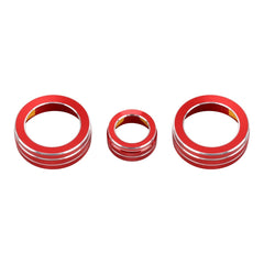 3 PCS Car Metal Air Conditioner Knob Case for Honda CR-V 2017, For Honda CR-V 2017 (Red), For Honda CR-V 2017 (Blue)