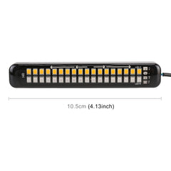 105mm DC12-24V / 1.6W Motorcycle LED Dynamic Blinker Side Lights Flowing Water Brake Lamp Turn Signal Light, Cable Length: 1m, 105mm