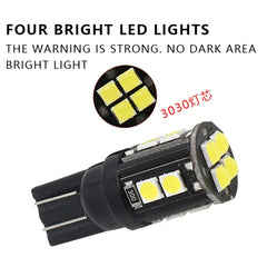 10 PCS T10/168/194 DC12V / 1W / 6000K / 60LM Car Decoding Clearance Lights with 12LEDs SMD-3030 Lamp Beads, T10/168