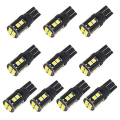 10 PCS T10/168/194 DC12V / 1W / 6000K / 60LM Car Decoding Clearance Lights with 12LEDs SMD-3030 Lamp Beads, T10/168