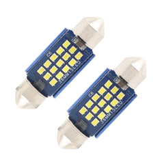 2pcs 36mm DC12-24V / 1W / 6000K / 60LM 15LEDs SMD Car Reading Lamp Dome Light, 36mm