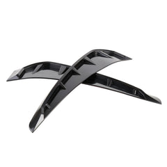2 PCS Car Soft Silicone Decorative Sticker Outside Sticker, Bright Black, Bright Black