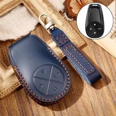 Hallmo Car Cowhide Leather Key Protective Cover Key Case for NIO ES6 / ES8, For NIO ES6 / ES8