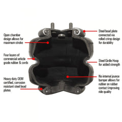Car Airbag 1/2 inch NPT Single Port 2600LB Air Suspension Kit, Car Airbag 1/2 inch