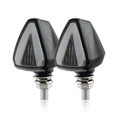 2 PCS KC018A Motorcycle Triangular V-shaped Two-color LED Brake Turn Signal Light, KC018A