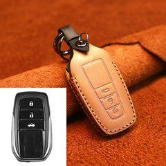 For Toyota Car Cowhide Leather Key Protective Cover Key Case, Three Keys Version, For Toyota
