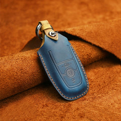 For Ford Car Cowhide Leather Key Protective Cover Key Case, Three Keys Version, For Ford, Three Keys Version