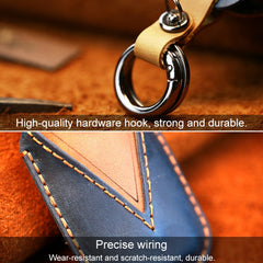 For Ford Car Cowhide Leather Key Protective Cover Key Case, Three Keys Version, For Ford, Three Keys Version