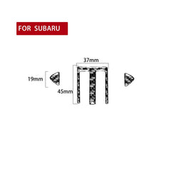 3 in 1 Car Carbon Fiber Central Air Outlet Decorative Sticker for Subaru BRZ / Toyota 86 2017-2019, Left and Right Drive Universal, Central Air Outlet