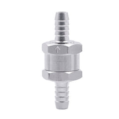 Car 8mm Aluminium Alloy Fuel Petrol One Way Non Return Check Valve, 8mm Silver