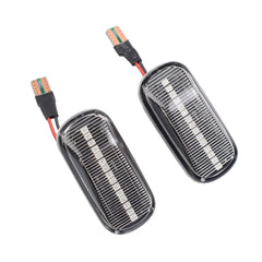 2pcs For Honda Civic 2001-2015 Car Dynamic LED Fender Side Light 34301-S5H-T02, For Honda Civic 2001-2015 (Transparent), For Honda Civic 2001-2015 (Transparent Black)