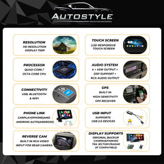 Toyota Hilux SW4 Apple Carplay / Android Auto 9" Stereo Upgrade 2005-16