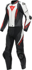 Customized Laguna Seca 6 Leather Motorcycle Motorbike Suit White Black