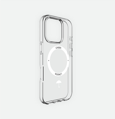 Slim Clear iPhone 16 Case with White MagSafe Ring - Umbrella Icon | The Iconic Case