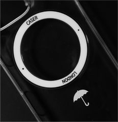 Slim Clear iPhone 16 Pro Case with White MagSafe Ring - Umbrella Icon | The Iconic Slim