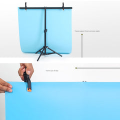 150x200cm T-Shape Photo Studio Background Support Stand Backdrop Crossbar Bracket Kit with Clips, No Backdrop, 150x200cm