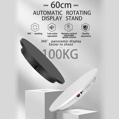 60cm Electric Rotating Display Stand Props Turntable, Load: 100kg, Plug-in Power, US Plug, 60cm, US Plug