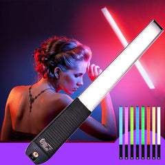 LUXCeO Q508A 8 Color Photo LED Stick Video Light Waterproof Handheld LED Fill Light Flash Lighting Lamp with Remote Control, Q508A
