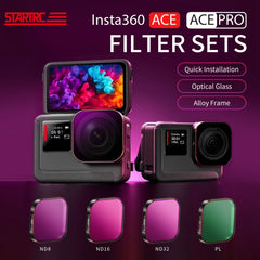 For Insta360 Ace / Ace Pro STARTRC 4 in 1 ND8 ND16 ND32 Camera Lens Filter, For Insta360 Ace / Ace Pro