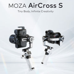 MOZA AirCross S 3 Axis Foldable Handheld Gimbal Stabilizer for DSLR Cameras and Smart Phone, AirCross S