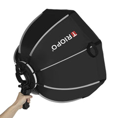 TRIOPO KS55 55cm Speedlite Flash Octagon Parabolic Softbox Diffuser with Bracket Mount Handle, KS55