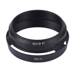 49mm Metal Vented Lens Hood for Fujifilm X100, LA-49 X100 (Black), LA-49 X100 (Silver)