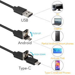 inskam107 3.9mm 3 In 1 HD Waterproof Industry Digital Endoscope Inspection Camera, Length: 1m Flexible Cable, 1m Flexible Cable