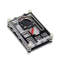 9 Layers Acrylic Box Shell Case with Cooling Fan for Raspberry pi 3