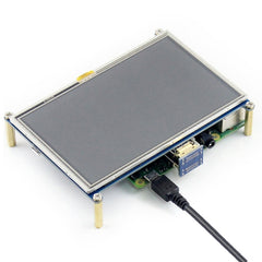 WAVESHARE 5 Inch HDMI LCD 800x480 Touch Screen  for Raspberry Pi, 5 Inch HDMI LCD