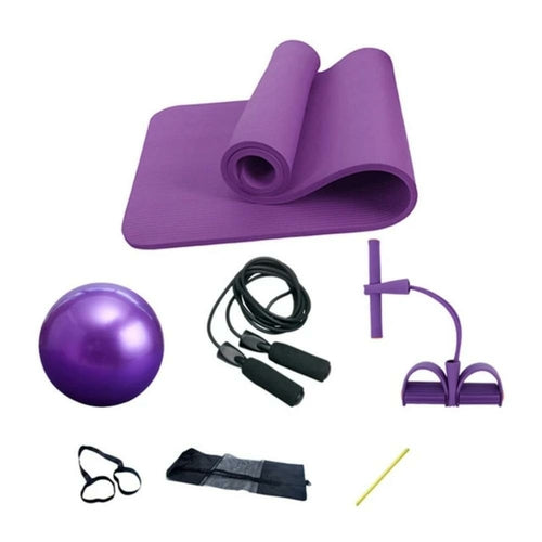 Deluxe 5-Piece Yoga & Fitness Set – Bands, Mat, Pilates & Stretching Kit