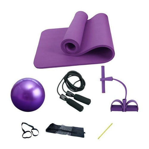 Deluxe 5-Piece Yoga & Fitness Set – Bands, Mat, Pilates & Stretching Kit