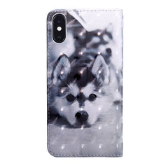 3D Painting Pattern Coloured Drawing Horizontal Flip TPU + PU Leather Case with Holder & Card Slots & Wallet, For iPhone XS Max, For iPhone X / XS