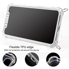 Four-Corner Anti-Fall Trasparent TPU Mobile Phone Case With Lanyard for iPhone, For iPhone 11