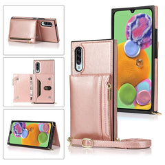 Square Zipper Wallet Bag TPU+PU Back Cover Case with Holder & Card Slots & Wallet & Cross-body Strap, For Samsung Galaxy A90 5G, For Samsung Galaxy Note9, For Samsung Galaxy Note10, For Samsung Galaxy Note10 Pro, For Samsung Galaxy S9                  ...