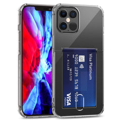 TPU Transparent Protective Case with Card Slots, For iPhone 12, For iPhone 12 Mini