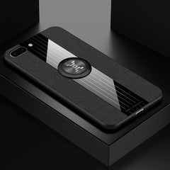 XINLI Stitching Cloth Textue Shockproof TPU Protective Case with Ring Holder, For iPhone 8 / 7, For iPhone 8 Plus / 7 Plus, For iPhone X / XS, For iPhone XR