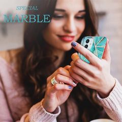 3D Electroplating Marble Pattern TPU Protective Case, For iPhone 12 / 12 Pro, For iPhone 12 Pro Max, For iPhone XS / X, For iPhone XR