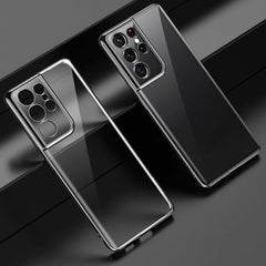 SULADA Shockproof Plating Silicone Transparent Protective Case, For Samsung Galaxy S21 Ultra 5G, For Samsung Galaxy S21 5G