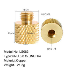 BEXIN LS083 2 PCS 1/4 inch Female Thread to 3/8 inch Male Conversion Screws, LS083