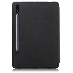 Cloth Texture Multi-folding Horizontal Flip PU Leather Shockproof Case with Holder & Sleep / Wake-up Function, For Samsung Galaxy Tab S8+ / Tab S8 Plus /  Tab S7 FE / Tab S7+ T970 / T975, For Samsung Galaxy Tab S8 / Galaxy Tab S7 T870                  ...