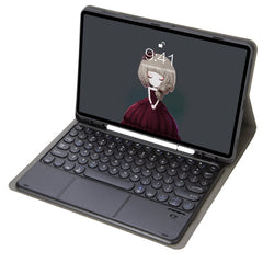 YA098B-A Detachable Lambskin Texture Round Keycap Bluetooth Keyboard Leather Case with Touch Control & Pen Slot & Stand, For iPad Air 5 / 4 10.9 inch 2020 / Pro 11 inch 2020 / 2018, For iPad 10.2 (2020) & (2019) / Air 3 10.5 inch / Pro 10.5 inch       ...