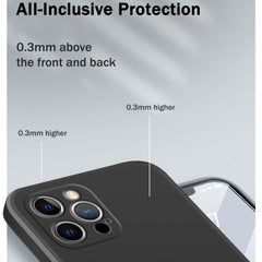 Solid Color Imitation Liquid Silicone Straight Edge Dropproof Full Coverage Protective Case, For iPhone 12 Pro, For iPhone 12 Pro Max