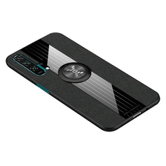 XINLI Stitching Cloth Textue Shockproof TPU Protective Case with Ring Holder, For Huawei Honor 20 Pro, For Huawei Honor 7X, For Huawei Honor 8X, For Huawei Honor 9X