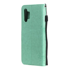 Tree & Cat Pattern Pressed Printing Horizontal Flip PU Leather Case with Holder & Card Slots & Wallet & Lanyard, For Samsung Galaxy A32 4G, For Samsung Galaxy S21 FE