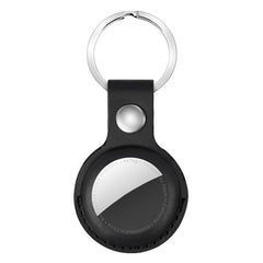 For AirTag 2nd Gen / AirTag 1st Gen Shockproof Anti-scratch Leather Protective Case Cover with Hang Loop Key Chain