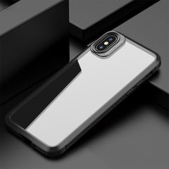 iPAKY MG Series Carbon Fiber Texture Shockproof TPU+ Transparent PC Case, For iPhone XS Max