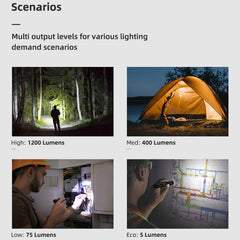 WUBEN L50 Outdoor Portable LED Strong Light USB Rechargeable Aluminum Flashlight, L50