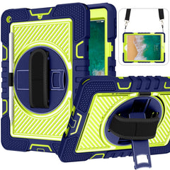 360 Degree Rotation Contrast Color Shockproof Silicone + PC Case with Holder & Hand Grip Strap & Shoulder Strap, For iPad 9.7 2018 / 2017, For iPad 10.2 2021 / 2020 / 2019, For iPad 10.9 / Pro 11 2020 / 2021 / 2018                                      ...